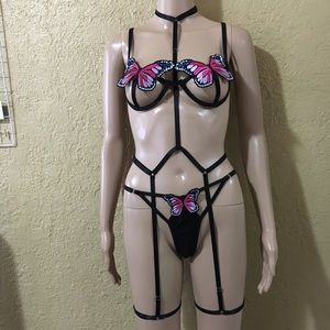 Embroidered butterfly festival outfit